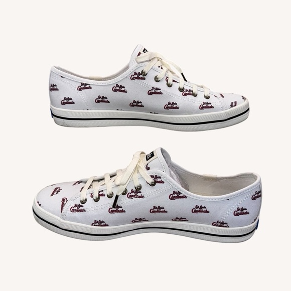 Women's Keds White St. Louis Cardinals Kickstart Repeat Logo Sneakers Size 10 - Picture 7 of 10
